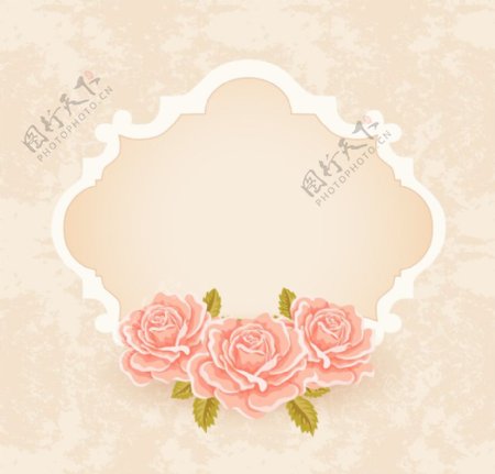 玫瑰古典花纹花朵图片