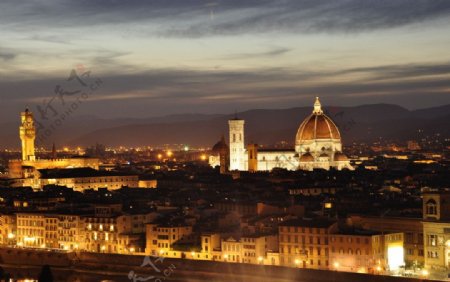 佛罗伦萨夜景图片