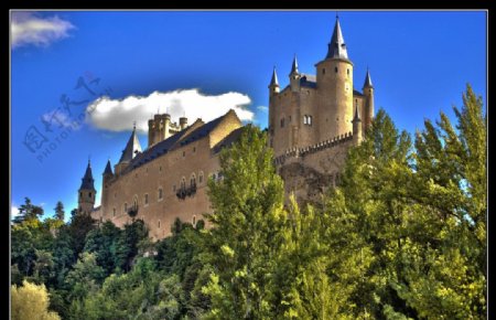 欧洲城堡全景图片