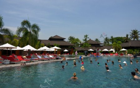 印尼户外泳池图片