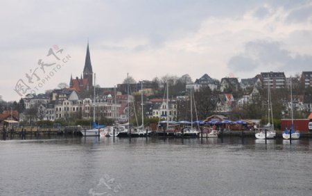 Flensburg弗伦斯堡城市港口图片