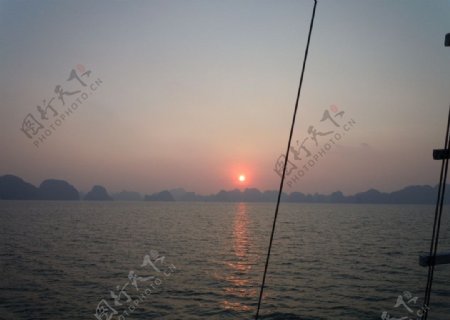 越南落日图片