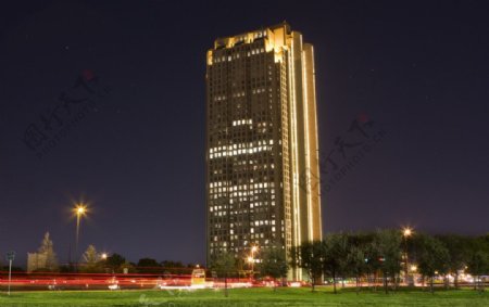 达拉斯城市建筑夜景图片