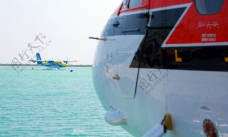 马尔代夫水上飞机图片