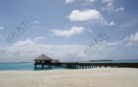 马尔代夫Zitahli岛海边风光图片