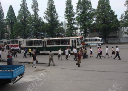朝鲜街头街景图片
