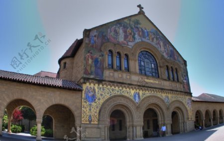 旧金山斯坦福大学里的圣母教堂图片