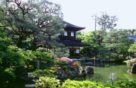 日本京都银阁寺图片