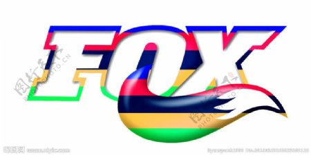 FOX彩虹条logo图片
