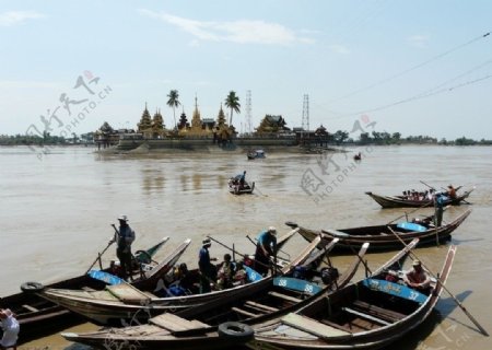 缅甸仰光耶勒水中塔图片