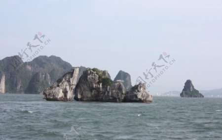 越南河内下龙湾金鱼石图片