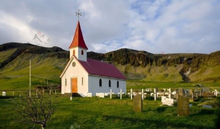 冰岛黑石海滩教堂图片
