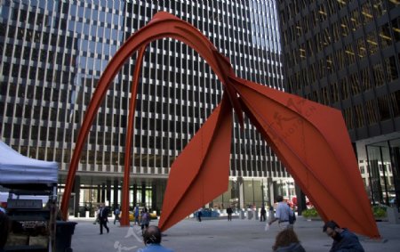 芝加哥抽象性的广场雕塑图片