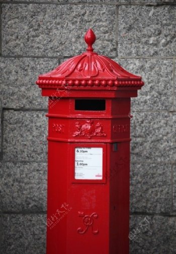 邮箱石墙红色英国图片