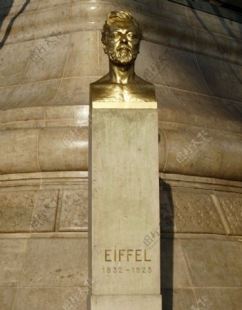 巴黎埃菲尔铁塔设计者斯塔夫183埃菲尔塑像图片