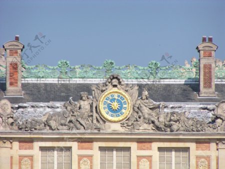法国巴黎凡尔赛宫建筑一角2图片