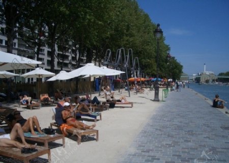 魅力城市系列巴黎人造沙滩图片