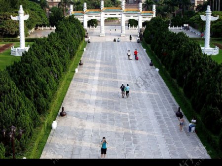 台灣台北國立故宮博物院步道俯視图片