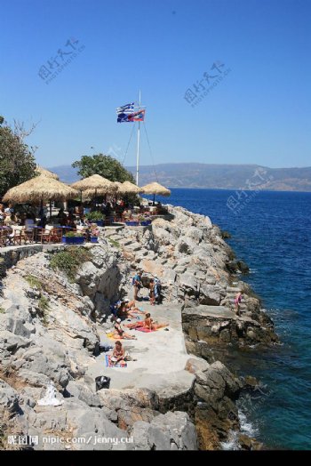 希腊小岛图片