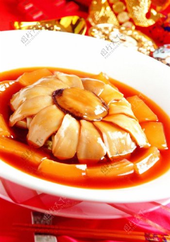 菜红烧大鲍鱼图片