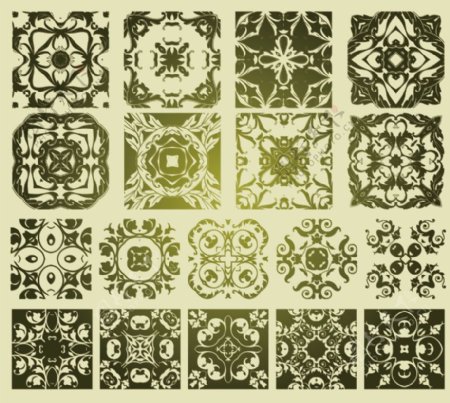 古典花纹边框花边装饰设计素材图片
