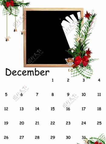 12月月历相框图片