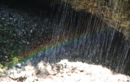 三峡大瀑布彩虹图片