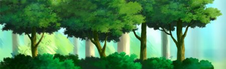 动画背景树丛图片