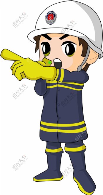 卡通消防战士图片