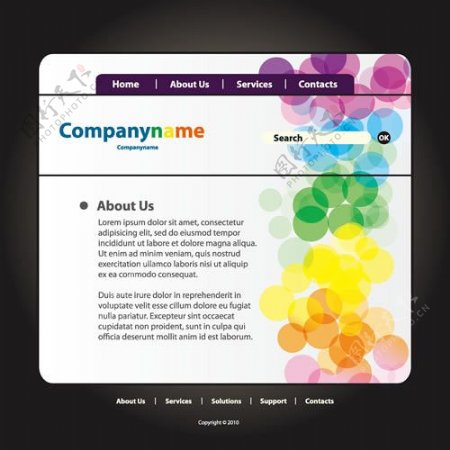 彩色网页模板图片