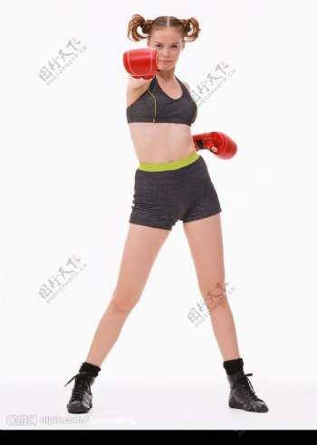 拳击美女图片