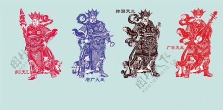中国古代四大金刚神话人物图片