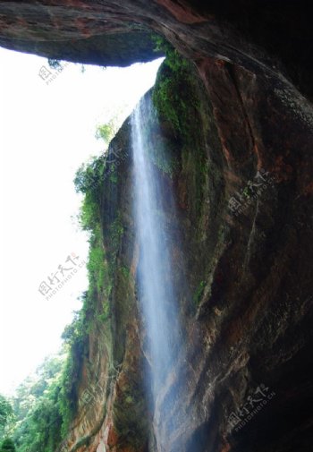 竹海瀑布图片