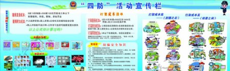 公安四防活动宣传栏图片