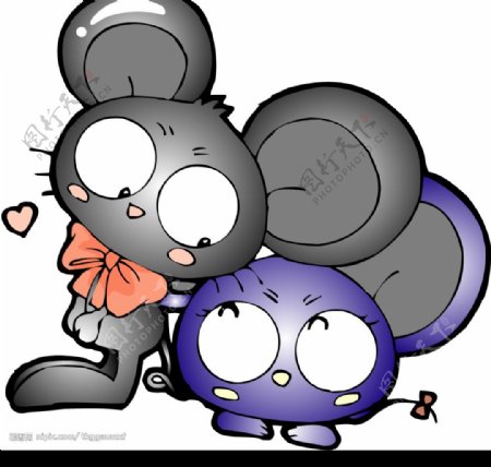 2008可爱情侣老鼠图片