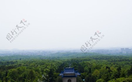 中山陵远景图片
