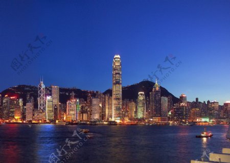 香港維多利亞港夜景图片
