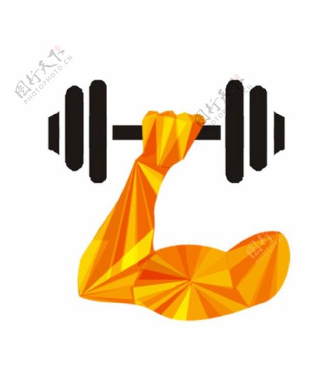 健身训练肌肉logo图片