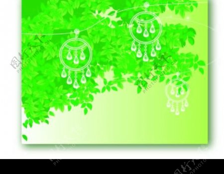 绿叶铃铛绿色图片