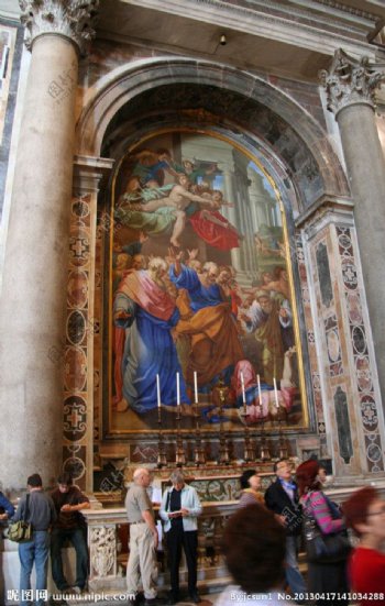 梵蒂冈教堂内部雕像图片