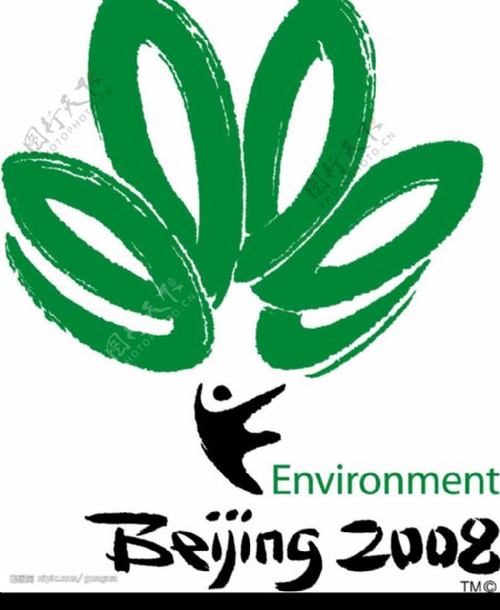 2008奥运会环境标志矢量图图片
