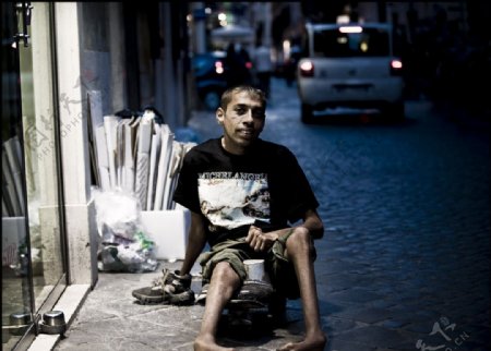 街头残疾乞丐图片