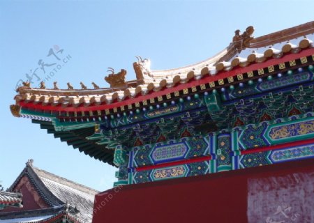 哈尔滨文庙的屋檐图片