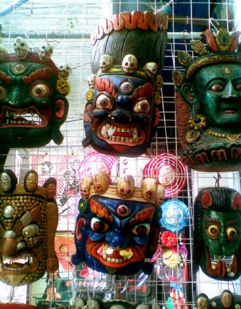 中国文化面具图片