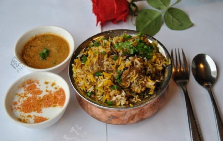 印度菜印度香料饭图片