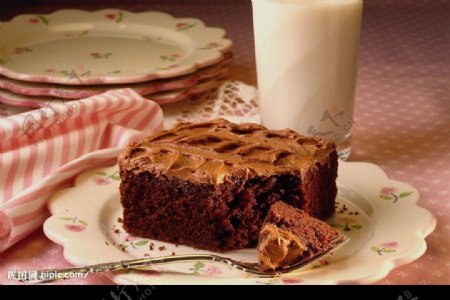 巧克力蛋糕西餐食物高精度素材图片