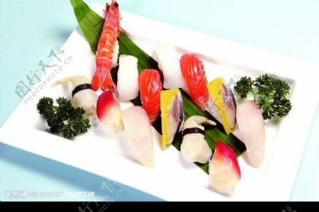 北海道寿司拼盘图片