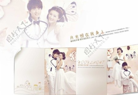 月光下的爱恋韩式婚纱模板图片