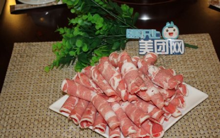 火锅羊肉牛肉图片