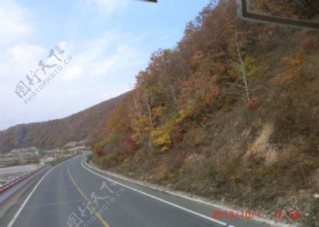 秋天公路图片